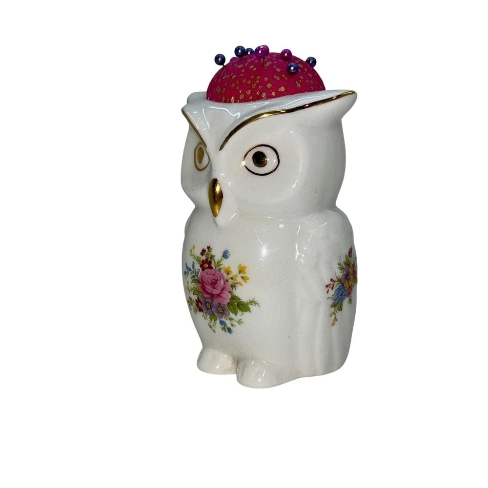 Owl Pincushion Porcelain 5.5